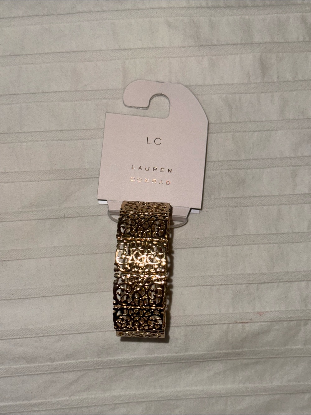 New Lauren Conrad Gold Tone Filigree Stretch Bracelet Fashion Jewelry